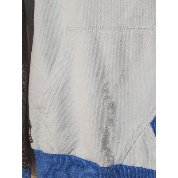 Volcom Men’s Hoodie Sweatshirt Colorblock Gray Blue Size M Casual Pullover - Picture 4 of 15